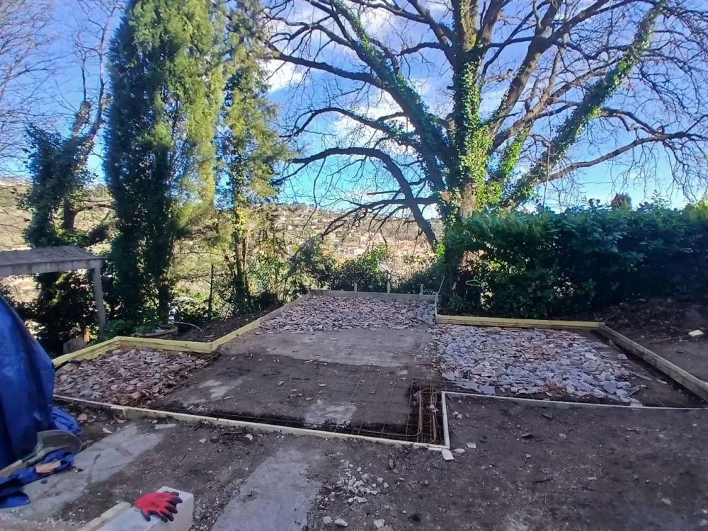 Chantier construction garage