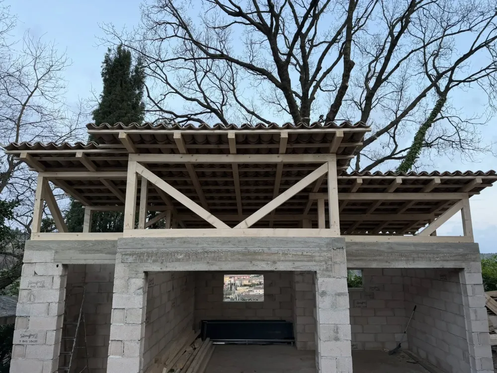 Chantier construction garage