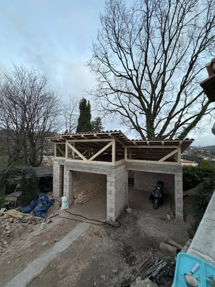 Chantier construction garage
